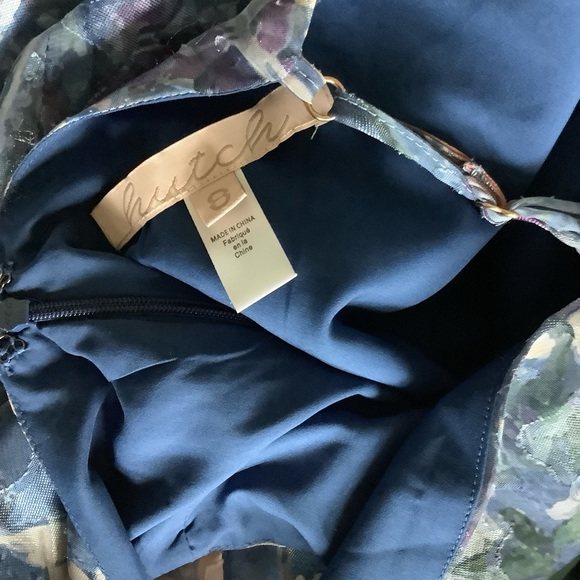 Anthropologie Hutch Coley Floral Flutter Ruffle Gown Dress - Picture 10 of 10